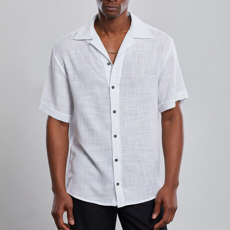 Organic Cotton Oversize Shirt // White (M)