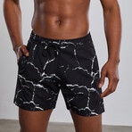 Crackle Swim Trunks // Black (2XL)