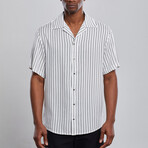 Striped Oversize Shirt // Black + White (S)