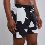 Cow Swim Trunks // Black + White (S)