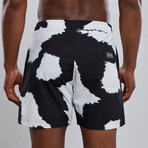 Cow Swim Trunks // Black + White (S)