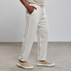 Comfort Fit Linen Joggers // Sand (XL)