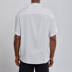 Striped Oversize Shirt // Black + White (S)