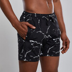 Crackle Swim Trunks // Black (2XL)