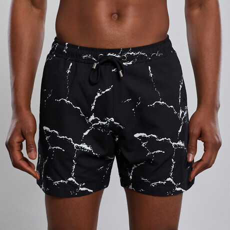 Crackle Swim Trunks // Black (S)