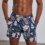 Cactus Swim Trunks // Navy (M)