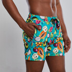 Tropical Fruit Swim Trunks // Mint (L)