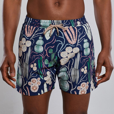 Cactus Swim Trunks // Navy (S)