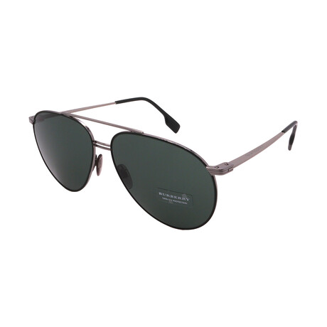 Burberry // Men's BE3108-100371 Aviator Sunglasses // Green + Gray
