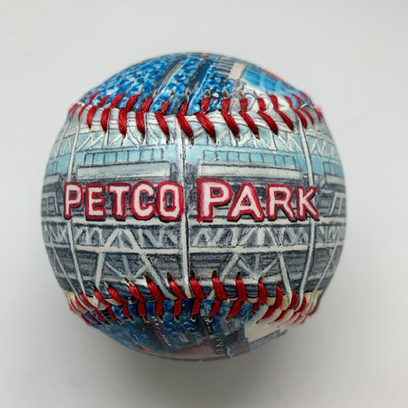 Petco Park (Baseball + Display Case + Wooden Stand)