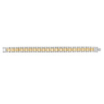 Two-Tone Steel Watch Link Bracelet // 12mm // White + Yellow (7.5")