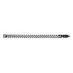 Cuban Link Bracelet // 8mm // Black + Steel (Medium)