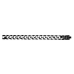 Cuban Link Bracelet // 15mm // Black + Steel (Medium)