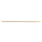 Cuban Link Bracelet // 5mm // Gold + Steel (Medium)