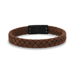 Flat Leather Bracelet // 10mm // Brown (7.5"L)