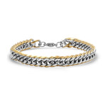 Stainless Steel Cuban Chain Link Bracelet // 18K Gold Plated
