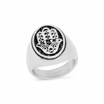 Stainless Steel Hamsa Ring // Metallic (Size 9)