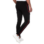 Senago Track Bottom // Black + Red (XL)
