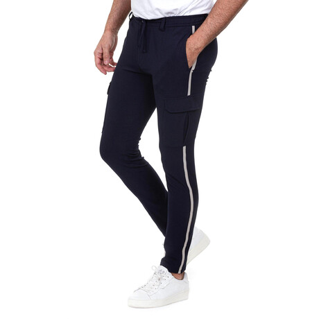 Senago Track Bottom // Dark Blue + Stone (S)