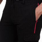 Senago Track Bottom // Black + Red (XL)
