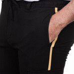 Senago Track Bottom // Black + Yellow (L)