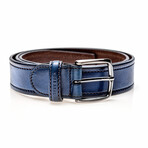 Leather Belt // Indigo Blue (38)