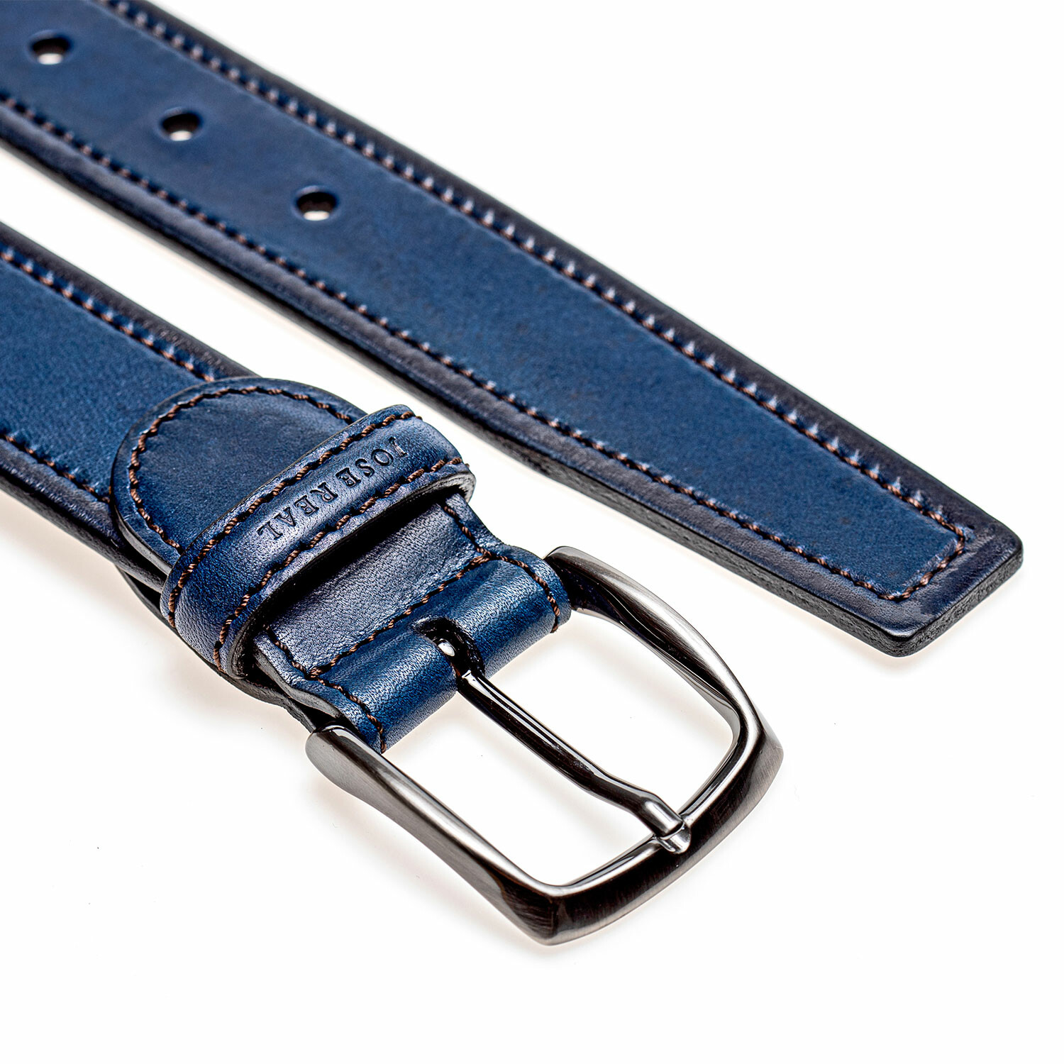 Leather Belt // Indigo Blue (38) Jose Real Touch of Modern