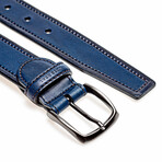 Leather Belt // Indigo Blue (38)