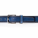 Leather Belt // Indigo Blue (38)