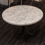 Genuine Polished Howlite Round Table Top + Frame