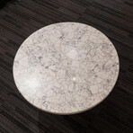 Genuine Polished Howlite Round Table Top + Frame