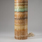 Genuine Polished Rainbow Banded Onyx Lamp