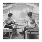 Backgammon By The Pool (26"W x 26"H x 2"D)