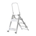 Garage Safety 4-Step Folding Safety Step Stool + Handrail