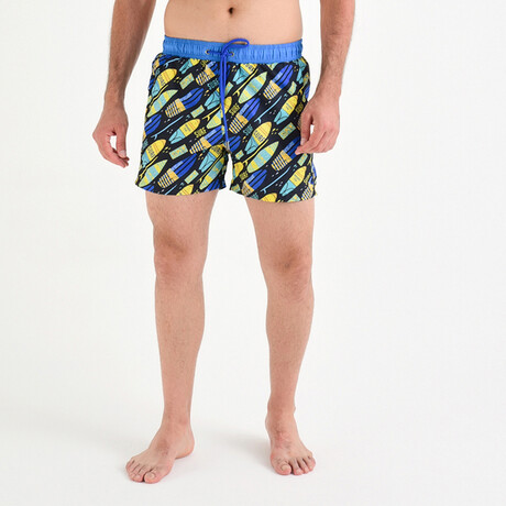 Surf Beach Short // Yellow + Blue (S)