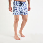 Shells + Seahorses Beach Short // Blue (S)