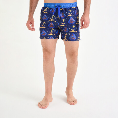 Ship + Anchor Beach Short // Dark Blue (S)