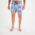 Shells + Seahorses Beach Short // Blue (S)