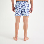 Shells + Seahorses Beach Short // Blue (S)