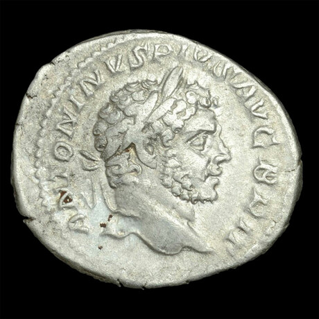 Roman Imperial Silver Denarius // Emperor Caracalla. III Century A.D. V1