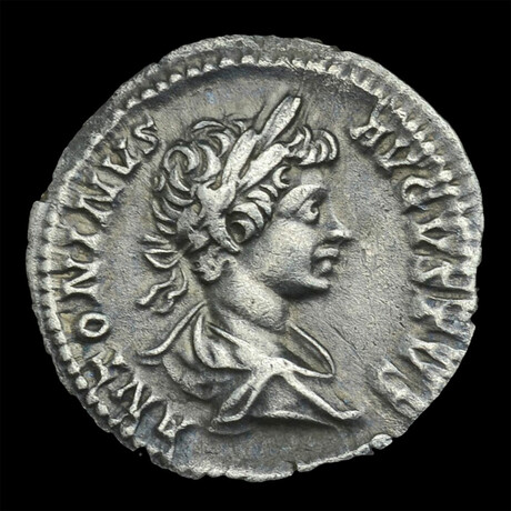 Roman Imperial Silver Denarius // Emperor Caracalla. III Century A.D. V2