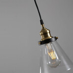 Black Pendant Light + Glass Shade