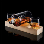 Hammer // Whiskey Decanter + 2 Whiskey Glasses + Tray
