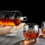 Hammer // Whiskey Decanter + 2 Whiskey Glasses + Tray