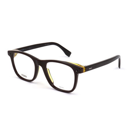 Fendi // Men's M0020-GLN Optical Frames // Brown + Yellow