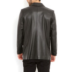 Bruno Leather Blazer // Black (5XL)