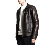 Jacobo Leather Coat // Chestnut (L)