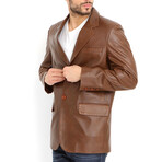 Ernesto Leather Blazer // Camel (M)