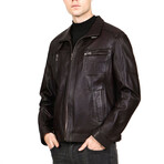 Mariano Leather Jacket // Chestnut (S)