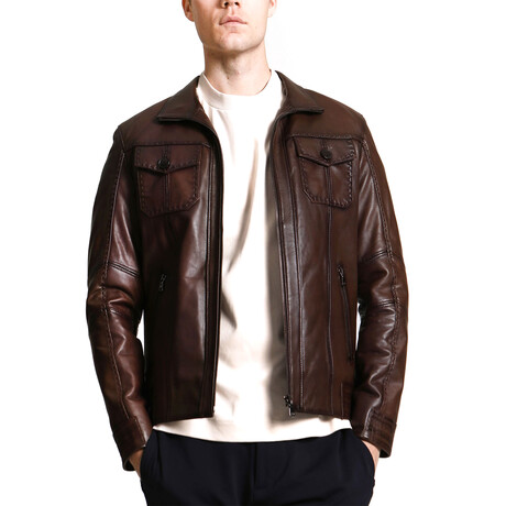 Pietro Leather Jacket // Camel (XS)